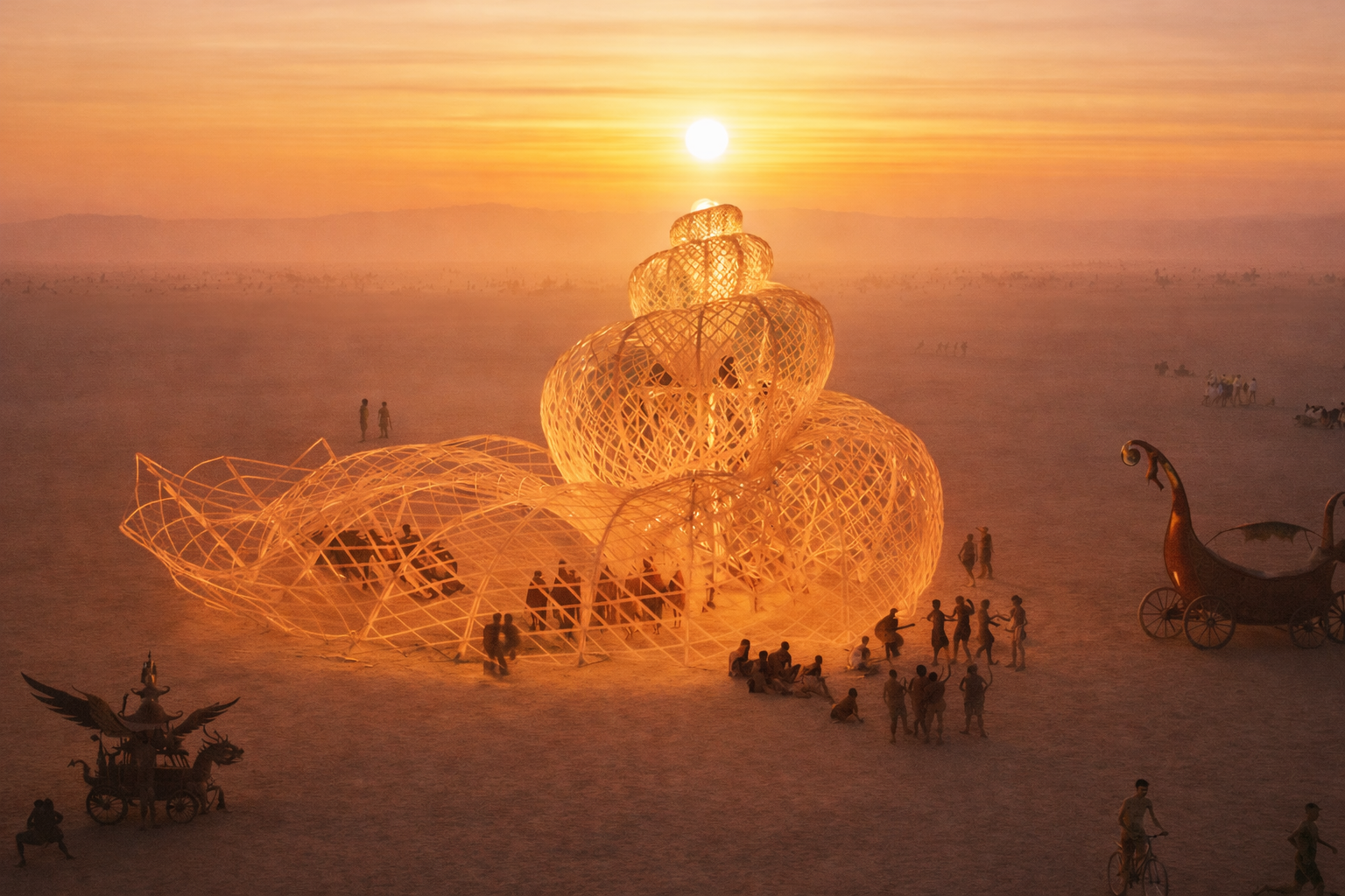Exterior Burning Man Sunrise
